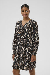 Kaffe KAMille Dress Naisten Paitamekko 10510520 108271 black/brown graphic animal