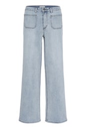 Kaffe KABrook HW Regular Fit Jeans Naisten Farkut 10510722 vaaleansininen