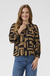 Kaffe KALorina Amber Blouse Naisten Pusero 10510737 konjakki