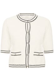 Kaffe KACoco Knit Cardigan Naisten Lyhythihainen Neuletakki 10511468 110602/chalk