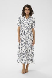 Kaffe KAamina Long Dress Naisten Mekko 10511662 109291/Chalk Midnight Flower