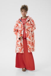 Cream CROlif Raincoat Naisten Takki 10614598 108757/paprika oatmeal flower