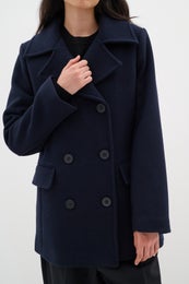 InWear PerryIW Sailor Coat Naisten Villakangastakki 30108454 musta