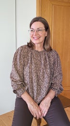 ISay Tanna Printed Blouse Naisten Pusero 57521 M8/wine flower dream