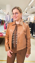 House Of Saki Thea Jacket Naisten Nahkatakki 11552-2900 99400/deep cognag