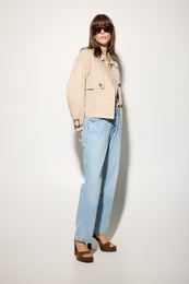 House Of Saki Rockandblue Serafina Jacket Naisten Lyhyt Trenssitakki 22996-1550 11500/classic beige