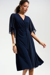 Joseph Ribkoff Chiffon Draped Naisten Juhlamekko 261710 2166/40/midnight blue