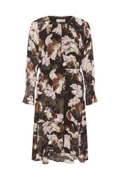 InWear MasonIW Short Dress Naisten Juhlamekko 30112830 900012634/brown w pink fall leaves