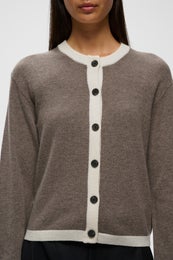 InWear TallyIW Monika Cardigan Naisten Neuletakki 30113218 1911091/chocolate brown melange