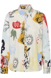 Culture CUAshmo Olena Shirt Naisten Paitapusero 50112765 109058/blue/red animal