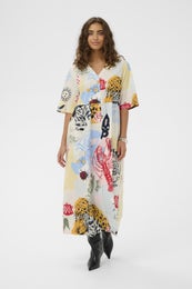 Culture CUAshmo Olena Dress Naisten Mekko 50112766 109058/blue/red animal