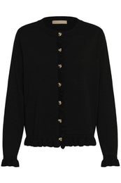 Culture CUClare Annemarie Frill Cardigan Naisten Neuletakki 50113629 500012 black