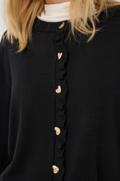 Culture CUClare Annemarie Frill Cardigan Naisten Neuletakki 50113629 500012 black