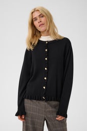 Culture CUClare Annemarie Frill Cardigan Naisten Neuletakki 50113629 500012 black