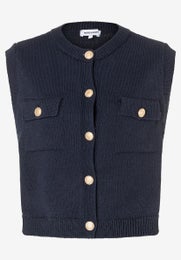 More & More Knit Vest With Buttons Naisten Neuleliivi 51081255 0375 marine