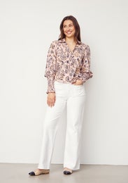 I Say Bologna Wide Twill Pant Naisten Housut 57678 valkoinen
