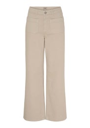 I Say Bologna Wide Twill Pant Naisten Housut 57678 beige