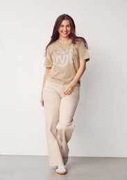 I Say Bologna Wide Twill Pant Naisten Housut 57678 beige
