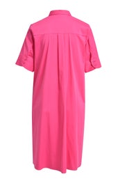 Milano Shirt Collar Dress With Half Placket And 1/2 Sleeve Naisten Mekko 95 2020 1439 pinkki