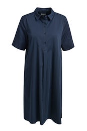 Milano Shirt Collar Dress With Half Placket And 1/2 Sleeve Naisten Mekko 95 2020 1439 tummansininen