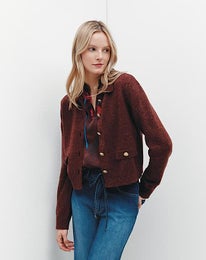 More & More Buttons Cardigan Naisten Neulejakku 51101250 0284 raisin brown