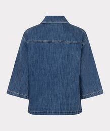 Esqualo Blouse Jeans S/slve Studs Naisten Farkkupaita SP26.12016 650/jeans blue