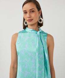 Esqualo Blouse Knot Detail Naisten Mekko SP26.14020 999/print