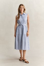 Gant Stripe Ctn Sleeveless Dress Naisten Mekko 4503502 424/hydrangea blue