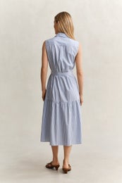 Gant Stripe Ctn Sleeveless Dress Naisten Mekko 4503502 424/hydrangea blue