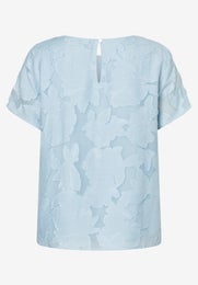 More & More Jacquard Blouse Non Sleeve Naisten Pusero 61242081 vaaleansininen