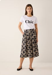 More & More Poplin Print Skirt Naisten Hame 61815565 2790 small modern twotone print