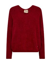 Mos Mosh MMThora V-Neck Knit Naisten Neule 153900 burgundy