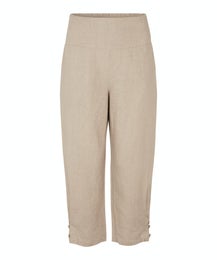 Masai Penna Casual Cropped Naisten Pellavahousut 1007443 beige