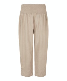 Masai Penna Casual Cropped Naisten Pellavahousut 1007443 beige