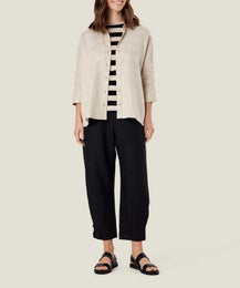 Masai Penna Casual Cropped Naisten Pellavahousut 1007443