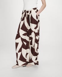 Grace&Mila Veni Naisten Housut SS 2613033 tummanruskea