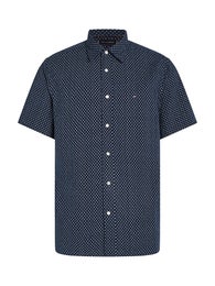 Tommy Hilfiger Seersucker Printed RF Shirt Miesten Paita MW0MW38573 DAF night sky
