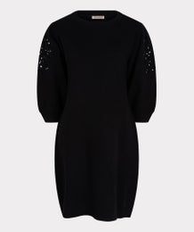 Esqualo Dress Embroidery Anglaise Naisten Neulemekko F23.07518