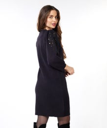 Esqualo Dress Embroidery Anglaise Naisten Neulemekko F23.07518