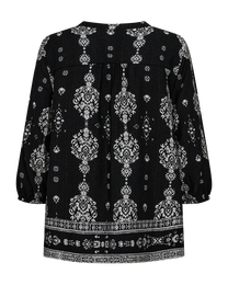 Freequent FQTilly Blouse Naisten Pusero 207653 black w.star off-white
