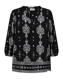 Freequent FQTilly Blouse Naisten Pusero 207653 black w.star off-white
