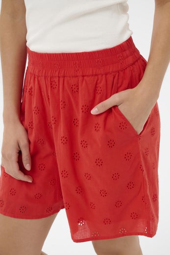Kaffe KAfiona Shorts Naisten Shortsit 10511510 punainen