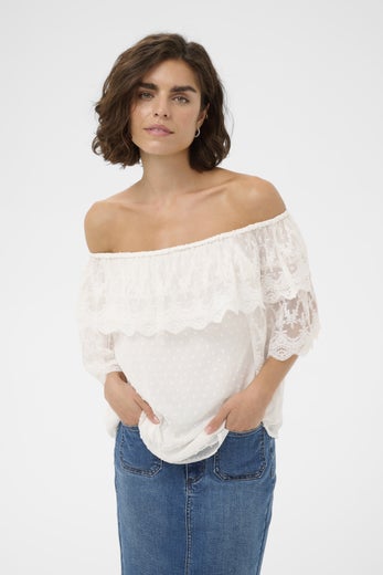 Kaffe KAThea Blouse Naisten Pusero 10511649 110602 chalk