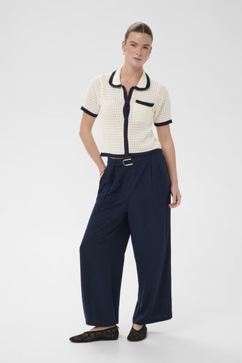 Kaffe KAIllis Cropped Pants Naisten Housut 10511656 194020 midnight marine
