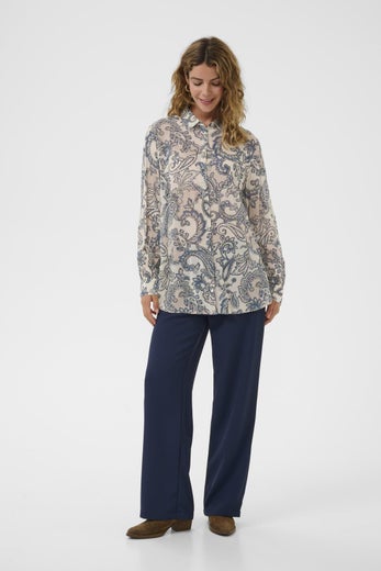 Cream CRBea Shirt Naisten Paitapusero 10614582 108795 cafe paisley print