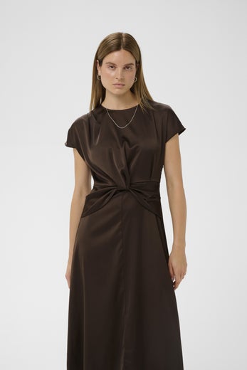 InWear LakeIW Fest Midi Dress Naisten Mekko 30112367 tummanruskea 1909150 coffee bean