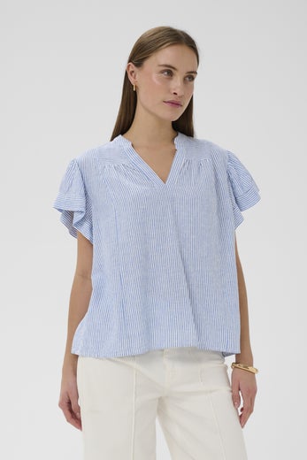 Soaked In Luxury SLAria Blouse Naisten Pusero 30408976 304702/regatta and white Stripe
