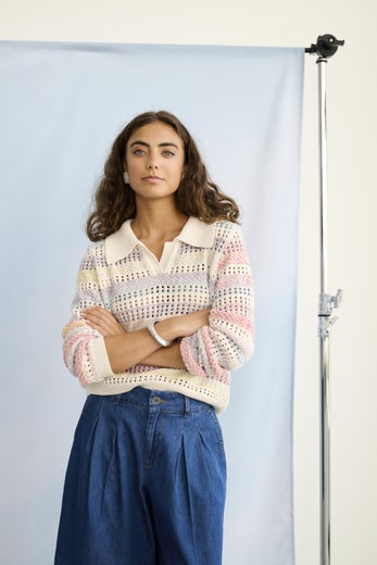 Culture CUJuana LS Polo Naisten Neule 50112939 109241/multi stripe