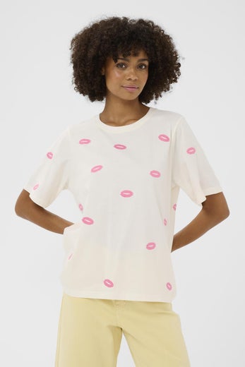 Culture CUKissy T-Shirt Naisten T-Paita 50112944 500013/spring gardenia