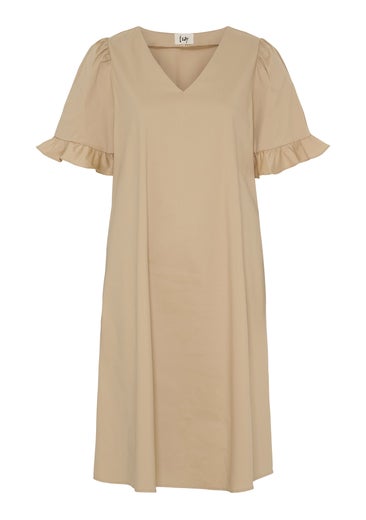 I Say Sigga Flounce Dress Naisten Mekko 57662 102/camel